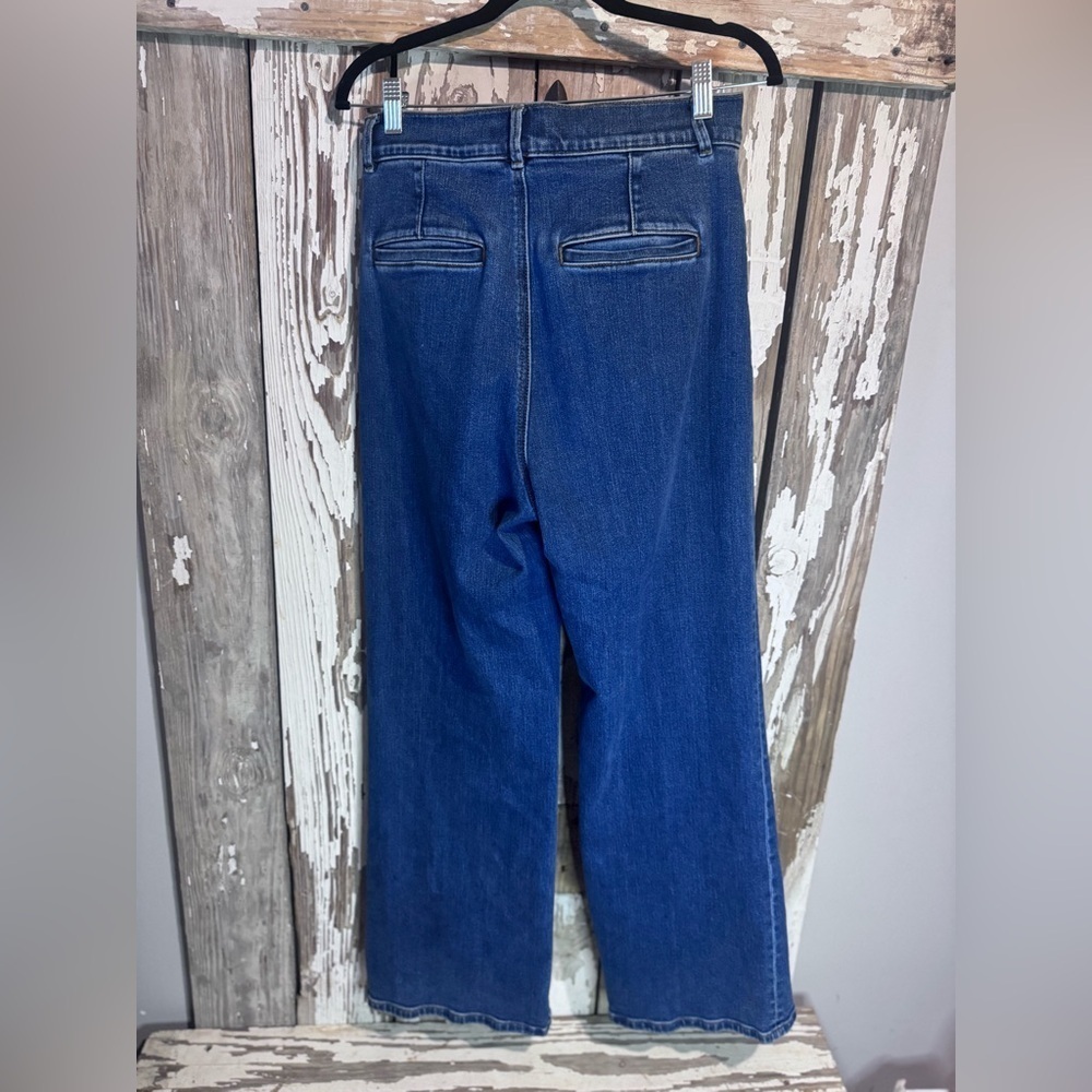 Ann Taylor The Trouser Deep Blue Flare Jeans Size 6 - Picture 6 of 7